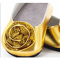 Doll Shoes & Tiara Gold