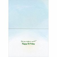 BULLDOG W DANDELION BDAY CARD