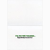 BULLDOG PUSHING DOG BDAY CARD