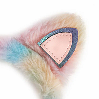RAINBOW FURRY KITTY HEADBAND