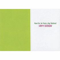 CAT ON THE BEACH BDAY CARD