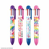 6 CLICK INK PEN UNICORNS