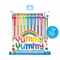 Yummy Scented Glitter Gel Pens - Set of 12