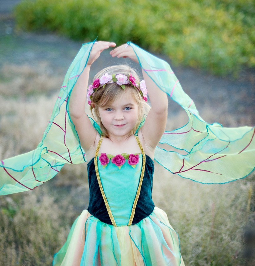 Fairy Blossom Dress with Wings (Med) - Over the Rainbow