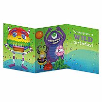 TRI-FOLD MONSTER BDAY CARD