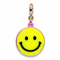 CHARM IT SMILEY FACE GLITTER GOLD