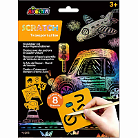 SCRATCH ART W STENCILS ASST
