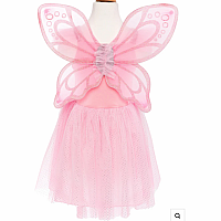 Pink Sequins Butterfly Dress & Wings