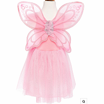 Pink Sequins Butterfly Dress & Wings