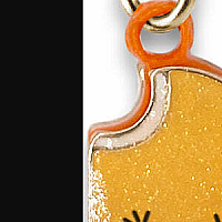 Gold Orange Popsicle Charm