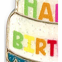 CHARN IT! Gold Birthday Cake Charm