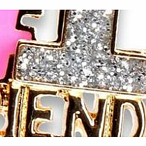 CHARM IT! Gold Glitter 1 Friend Charm
