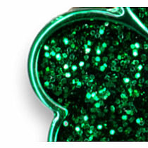 CHARM IT SHAMROCK GOLD GLITTER