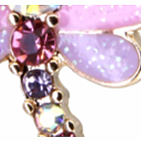 CHARM IT DRAGONFLY GOLD GLITTER