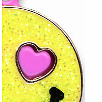 CHARM IT SMILEY FACE GLITTER GOLD
