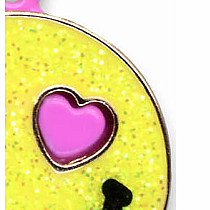 CHARM IT SMILEY FACE GLITTER GOLD