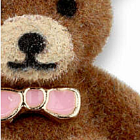 CHARM IT FUZZY BEAR GOLD