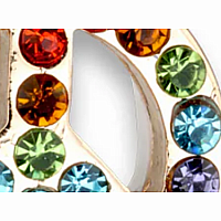 CHARM IT GOLD RAINBOW PEACE