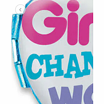 CHARM IT GIRLS CAN CHANGE WORLD LOCKET