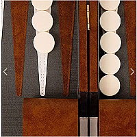 BACKGAMMON 15" BROWN/WHITE