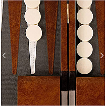 BACKGAMMON 15" BROWN/WHITE