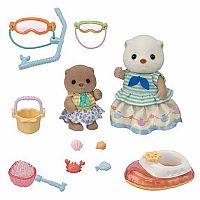 CC SEA OTTER SISTERS SPLASHY SNORKEL SET--CALICO CRITTERS