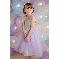 SEQUIN PRINCESS DRESS LILAC 7/8