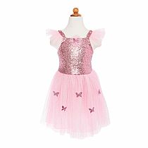 PINK SEQUIN BUTTERFLY DRESS/WINGS 5/6