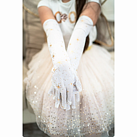 SHIMMER GLOVES GOLD LG