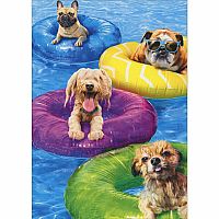 DOG POOL PARTY BDAY CARD
