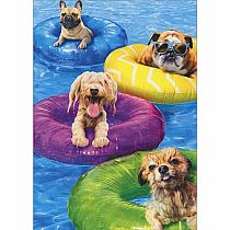 DOG POOL PARTY BDAY CARD