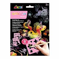 SCRATCH ART W STENCILS ASST
