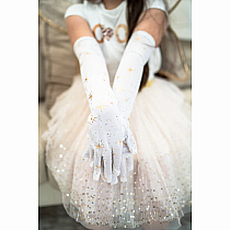 SHIMMER GLOVES GOLD LG