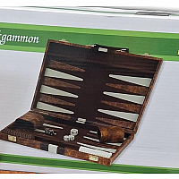 BACKGAMMON 15" BROWN/WHITE