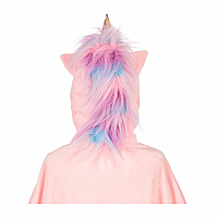 PINK UNICORN CAPE-STARS/HEARTS
