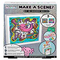 MAKE A SCENE AXOLOTL SHADOW BOX
