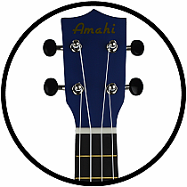 AMAHI BLUE FLOWER UKULELE