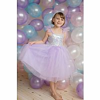 SEQUIN PRINCESS DRESS LILAC 7/8