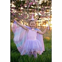 RAINBW UNICORN CAPE/HEADBND 4/6