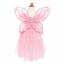 PINK SEQUIN BUTTERFLY DRESS/WINGS 5/6