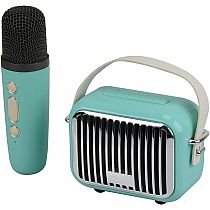 POCKET KARAOKE SPEAKER/MIC TEAL