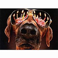BIRTHDAY CANDLE DOG CARD