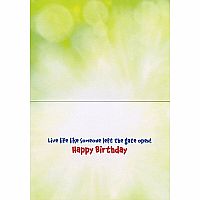 RUNNING DOG BDAY CARD