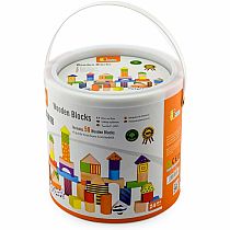 50 WOOD BLOCKS IN BARREL