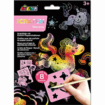 SCRATCH ART W STENCILS ASST