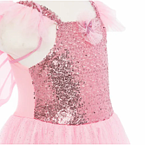 Pink Sequins Butterfly Dress & Wings