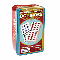 DOUBLE 12 DOMINOES TIN