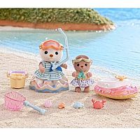 CC SEA OTTER SISTERS SPLASHY SNORKEL SET--CALICO CRITTERS