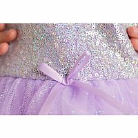 SEQUIN PRINCESS DRESS LILAC 7/8