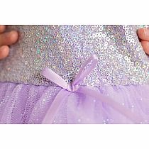SEQUIN PRINCESS DRESS LILAC 7/8